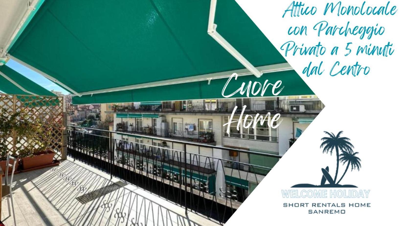Wh - Cuore Home - Attico Monolocale Con Parcheggio Gratuito - 5 Minuti Dal Centro - Wifi San Remo Extérieur photo